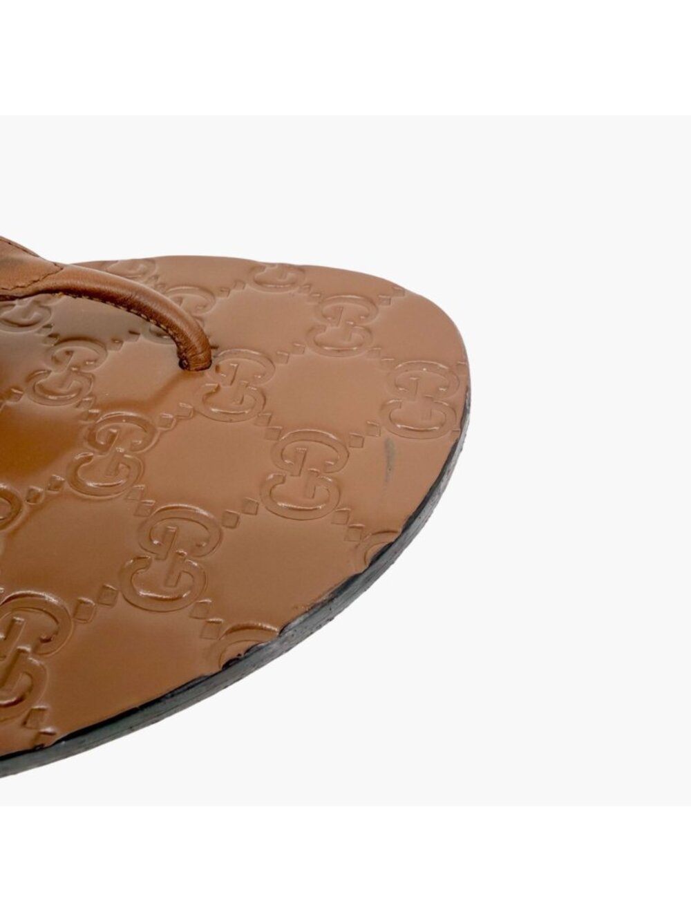 Gucci GG Web Stripe Thong Sandals Flat Brown Purple Size 38.5 US 8.5 Women’s - Picture 10 of 15